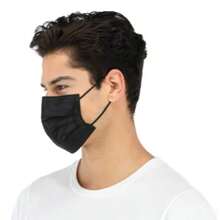 CUBREBOCAS COLOR NEGRO NEGRO DESECHABLES TRICAPA 50 PIEZAS - A - Ver 8