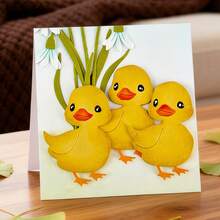 创意鸭子模具，DIY剪贴簿相册和压花模板，贺卡制作工具，卡片纸切割工艺品，礼品卡制作模板模切。 - 銀色 - 查看 8