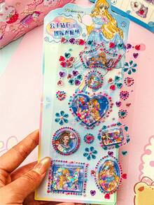 3D Embossed Colorful Crystal Stickers, Suitable For Children's Kindergarten, Reward Interactive Cartoon Stickers, Decorative Stickers, Giveaway Stickers, Applicable For Home, Classroom Decoration, Party Decoration, Birthday Gifts, Various Holiday Gifts, Fashionable, DIY - Multicolor - View 14