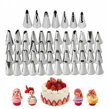 7/55pcs Stainless Steel Decorative Piping Tips Set - Heavy Duty Stainless Steel Cake Decorating Tools, Suitable For Cupcakes, Mousse, Pastries, Cookies, Ice Cream - Professional Baking Supplies For Home And Commercial Use - - - View 7
