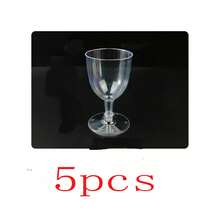 1/2pcs Reusable Transparent Stemware, Wine Glass, Champagne Flute, Martini Glass, Party Glassware, Durable Party Supplies, Suitable For Events, Restaurants, Weddings - Clear - View 24