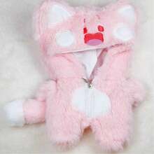 1件20厘米嘟嘟喵毛绒娃娃服装，可爱嘟嘟连帽连体衣娃娃可替换服装，送给朋友的最佳礼物，生日礼物 - 彩色 - 查看 9