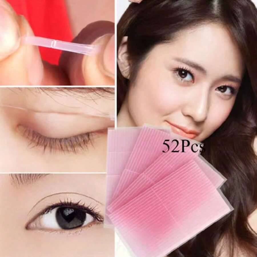 520pcs Fiber Eye Lift & Nose Clip Tapes, Natural Invisible Fiber Strips, Waterproof & Sweat-Proof, Double Eyelid & Nose Shaping Stickers - Multicolor - View 1