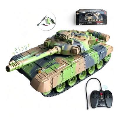 Carro Super Tanque De Guerra Carrinho Controle Remoto Recarregável