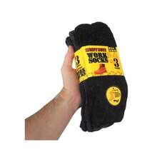 Kit Of 3 Pairs Of Thick, Long Men's Work Socks - màu đen - Xem 5