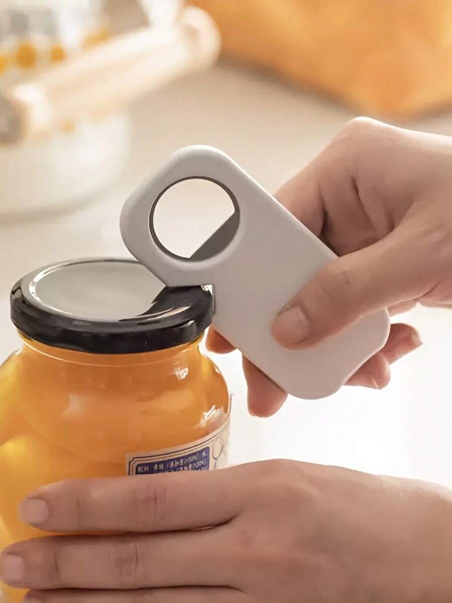 Multifunctional Household Bottle Opener With Magnetic Cap Lifter, Can Opener And Easy-Open Function, Suitable For Beer, Beverages And Canned Food