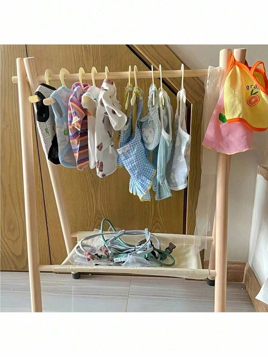 20个装宠物衣架，隐形猫狗服装架，情人节、婚礼、生日、宠物用品的理想之选 - 米色 - 查看 1