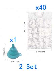 1/5 Pack Home Use Ice Bag Ice Cube Self-Sealing Ice Bag Ice Tray Mold With Funnel - Clear - View 3