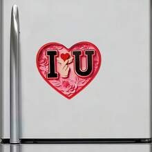 纸雕情书：心形磁铁，手心图案，写着“我❤️你”，层叠纸张营造出3D立体效果，最甜蜜的冰箱贴宣言 - A - 查看 5