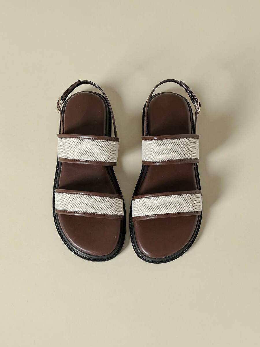 2026春秋新款厚底复古波西米亚风露趾舒适坡跟凉鞋，适合搭配连衣裙、沙滩装和休闲装。