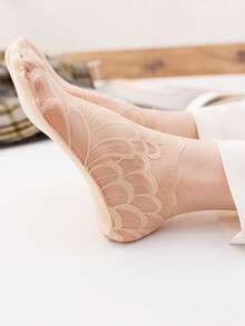 1/5/10 Pairs Women's Summer Lace Flower Elastic Invisible Liner Socks, Thin Breathable Ankle Socks - Multicolor - View 16