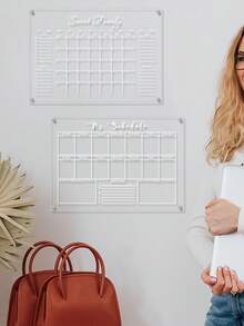 一套月度及周计划亚克力白板，壁挂式亚克力板，带固定孔 - 多色 - 查看 5