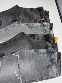 Men's Skinny Fitted Jeans With Lengthening Effect - A Player/Random Piece - 查看 2