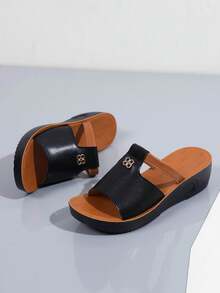 Giày sandal đế xuồng mùa hè mới cho nữ, dép đế xuồng cho nữ, sandal đế dày gót trung bình cho nữ, dép đế dày gót cao cho nữ, sandal cao gót cho nữ, dép thời trang cho nữ, dép đen cho nữ, sandal đen cho nữ, dép đế dày cho nữ, sandal đế xuồng cho nữ - đen - Xem 8