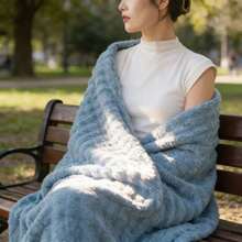 Bed Blankets & Towel Blankets - Blue - View 4