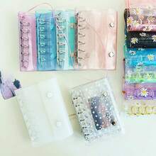 1本透明/全息A7尺寸6孔软封面活页笔记本、计划本、相册、贴纸和卡片夹，包含10张内页 - 彩色 - 查看 5