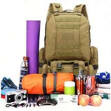 Men's Large Capacity 55L Backpack Tactical Backpack Outdoor Hiking Climbing Army Rucksacks Waterproof Camping Bags - Multicolor - View 11