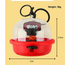 2026新款篮球街机钥匙扣减压玩具 - 多巴胺刺激酷炫吊坠，创意抓娃娃机迷你礼品，手持互动减压伴侣 - 节日礼物，创意惊喜，完美礼物 - 彩色 - 查看 5