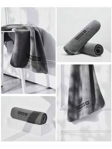 专业洗车毛巾，超细纤维双面洗车布，吸水性强且不掉毛的加厚毛巾，汽车护理细节清洁布，吸水擦拭布，汽车清洁布 - 灰色（30x30厘米，40x40厘米，35x75厘米） - 彩色 - 查看 6