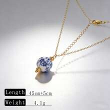 不锈钢材质，26个英文字母吊坠项链，女士时尚风格颈链，女士珠宝装饰 - 金色 - 查看 15