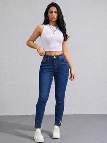 Los Skinny Jeans Perfectos: Cómo Elegir el Ajuste y el Estilo Ideal - Azul H2VA10 - Ver 5