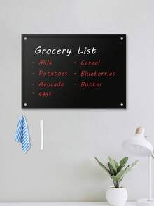 1 Set Acrylic Blackboard Wall Decor, Writable Surface, Wall-Mounted Acrylic Blackboard - Multicolor - View 7