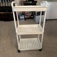 Multi-Function Rolling Storage Rack - Plastic Storage Basket With Rattan Weaving And Top Handle, Suitable For Office, Kitchen, Bathroom, Bedroom, Rolling Storage Rack And Upright Shelving Unit, Floor Standing Shelving, Wheeled Storage Cart, Bathroom Storage Rack, Kitchen Storage Rack, Support Rack, Rolling Storage Cart, Support Rack, Movable Shelving Unit, Home And Office Desk, Shelf - Multicolor - View 11