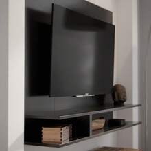 TV Panel Mount For Bedroom/Living Room, Milan Model, For TVs Up To 50 Inches, With Shelf/Niche. - 黑色 - 查看 3