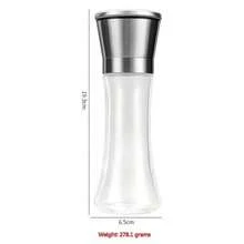 304不锈钢研磨瓶，家用手动调味罐，胡椒研磨器，厨房研磨器，用于新鲜研磨盐、胡椒、孜然 - 無色 - 查看 14