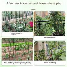 Bộ 36 cọc đỡ cây trồng trong vườn, Bộ cọc đỡ cây trồng trong vườn - Lõi kim loại phủ PET, Bao gồm 18 thanh đỡ, 3 kẹp chữ A, 9 đầu nối, 6 kẹp đa năng, Chống ăn mòn, Dễ dàng cắm vào cho cây leo, dây leo, cây ăn quả và rau củ. - 36 cái - Xem 3