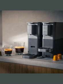 Cafetera à Capsules Cecotec Power Caps 20 - 1400W, 20 Bars, Thermoblock, Compatible Nespresso, Réservoir 700ml - Design Compact et Élégant - Café Court ou Long Personnalisé - Réglable pour Tasses - Mode Économie d'Énergie - Facile à Nettoyer avec Réservoir et Plateau Amovibles -  Antidérapante - Multicolore - Voir 8