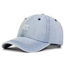 1pc NYC (New York City) Embroidered Letter Baseball Cap, Unisex Couple Style, Adjustable Denim Hat - Multicolor - View 13