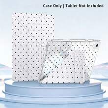 彩色亚克力水晶平板保护套，带支架，点状图案，兼容三星A9/A9+/S9/S9FE/A11/A11+/S11/S10 FE/S10 FE+/S10 Lite、苹果Air 5/6、荣耀、Matepad等热门机型。可折叠防弯折，硅胶加固边角，自动唤醒/睡眠功能，内置笔槽，多角度可调节支架——完美日常保护，节日理想礼物。 - 白色 - 查看 6