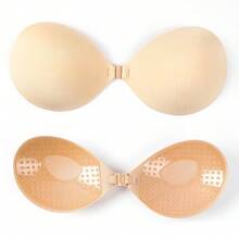 UnBra Invisible Silicone Adhesive Bra Increases And Lifts Breasts - Light Beige - Xem 6