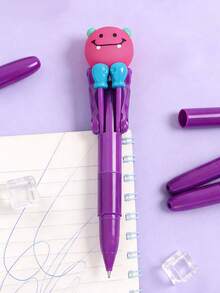 1pc/3pcs/6pcs Creative Stress-Relief Monster Bouncing Gel Pen 0.5mm Black Ink Gel Pen Fun Office Pen Student Pen Office/School Supplies - Boxing Style - View 5