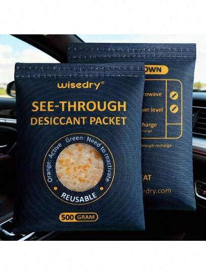 500g Reusable Silicone Dehumidifier Bag, Suitable For Travel, RV, Home And Car. Absorbs Moisture, Prevents Dampness And Condensation. Fashionable Design And Structure. Great For Car Interior Accessories, Spring/Summer, Bridesmaid Gifts, Room Decor, Bedroom Decor, Beach, Travel, Unisex, Vacation, Women's Day, Travel Essentials, Wedding Gifts, Y2K Style, Bedroom, Women's Car Accessories, Kitchen Decor And Cute Trinkets.