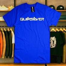 Logo Printed T-Shirt, Unisex | 100% Cotton | Surfwear / Skatewear – Various Colors - Màu xanh lam - Xem 1