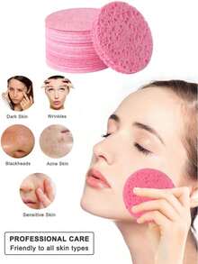 20/10/5/2 Stücke rosa komprimierte Gesichtstücher, hergestellt aus reiner natürlicher komprimierter Holzzellstoff-Schwammstruktur, sanfte Exfoliation, Make-up-Entferner, Gesichts- und Körperreinigung, wiederverwendbar, geeignet für Make-up und SPA-Masken, kann auch als Make-up-Puff/Gesichtsreinigungstuch/Körperpeeling verwendet werden, expandiert und wird weich, wenn es nass wird, geeignet für Badezimmer, Schlafzimmer, Waschtisch, unverzichtbares Make-up-Utensil für Reisen, Geschäftsreisen, Veranstaltungen - Verschiedenfarbig - Übersicht 6