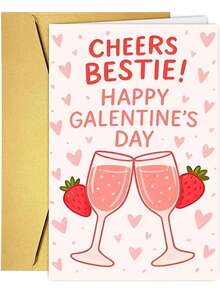 1Pc"Friendship Bubble" Best Friend Card! Wine And Strawberry Theme Best Friend Gift - Women's Night Party Card - View 7