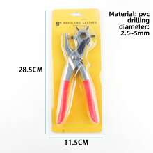 Multi-Function Hole Punch Pliers, Round, Flat, Oval Hole Puncher For Belts, Leather Goods - 2.0-4.5 Full Circular Hole - View 8
