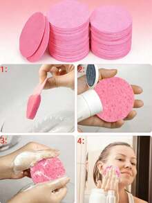 20/10/5/2 Stücke rosa komprimierte Gesichtstücher, hergestellt aus reiner natürlicher komprimierter Holzzellstoff-Schwammstruktur, sanfte Exfoliation, Make-up-Entferner, Gesichts- und Körperreinigung, wiederverwendbar, geeignet für Make-up und SPA-Masken, kann auch als Make-up-Puff/Gesichtsreinigungstuch/Körperpeeling verwendet werden, expandiert und wird weich, wenn es nass wird, geeignet für Badezimmer, Schlafzimmer, Waschtisch, unverzichtbares Make-up-Utensil für Reisen, Geschäftsreisen, Veranstaltungen - Verschiedenfarbig - Übersicht 7