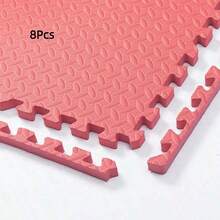 [8片/12片装] 30*30厘米/11.81*11.81英寸 互锁式地垫，防滑泡沫地垫，适用于卧室、阳台、健身房、瑜伽室、培训学校等场所，每块地垫均配有1条包边条 - A - 查看 16