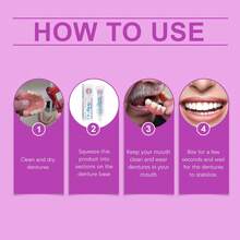 40克/2支装热塑性假牙粘合剂，牙科护理工具，提升舒适度，温和无刺激，不含酒精 - 彩色 - 查看 3