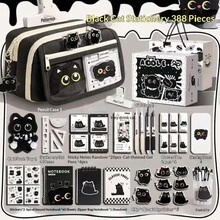 2026 New Arrival Popular Black Cat Design Large Capacity Multi-Functional High-Quality INS Style Pencil Case - Black and Gold Series Cat 9-layer Pencil Case - View 2