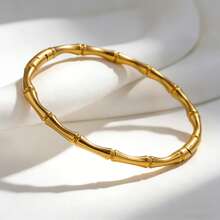 1件装不锈钢可叠戴手链，女士款——精致串珠手镯，波西米亚风饰品，适合日常佩戴和送礼” - 金色 - 查看 14