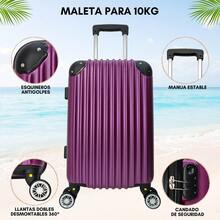 Lightweight Rigid Waterproof Hand Luggage For 10 Kg - Purple - View 2