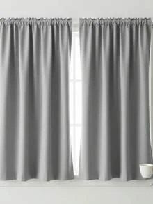 Cortinas Obscuras para Ventana Color Gris - Gris - Ver 1