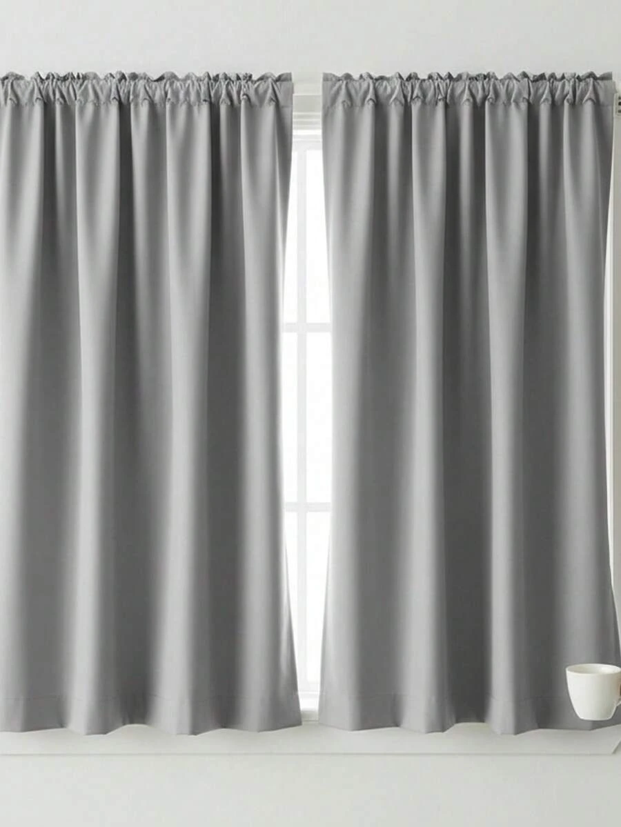 Cortinas Obscuras para Ventana Color Gris - Gris - Ver 1