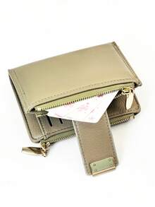 MINGYOU Dompet Wanita Pendek Kulit PU Lembut Kapasitas Besar, Dompet Multi-Fungsional Berlapis, Tas Clutch dengan Gesper Indah dan Banyak Slot Kartu, Dompet Koin dan Kartu dengan Resleting, Clutch Lembut, Ringan, dan Praktis untuk Pesta, Kencan, dan Hadiah Liburan - Hijau - View 7