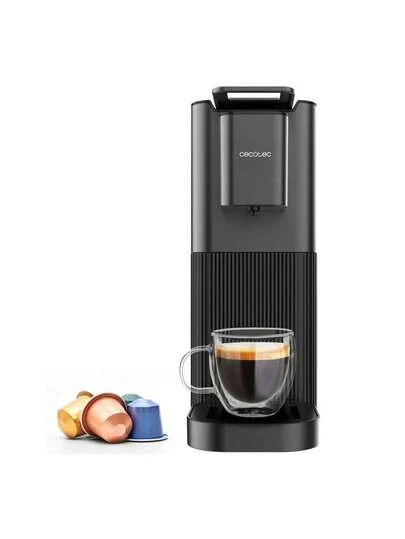  Cecotec Cafetera a Capsule Power Caps 20, 1400W, 20 Bares, Thermoblock per Caffè Perfetto, Compatibile con Capsule Nespresso, Serbatoio 700ml, Design Compatto, Modalità Caffè Corto o Lungo, Spegnimento Automatico, Altezza Regolabile per Tazze,  Antiscivolo, Pulizia Facile con Vaschetta Estraibile